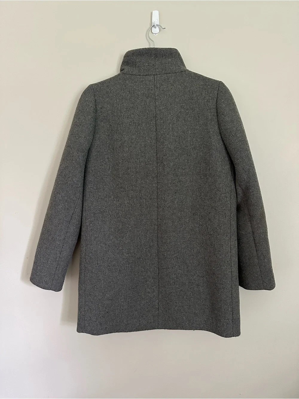 J.Crew Mercantile City Gray Wool Blend Coat Womens Size 6 Funnel Neck Capsule - Picture 3 of 10
